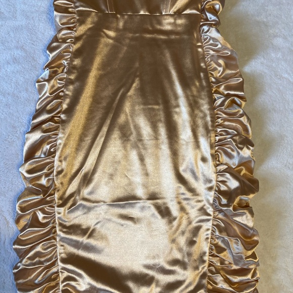 Oh Polly Strapless Satin Dress - Picture 4 of 5